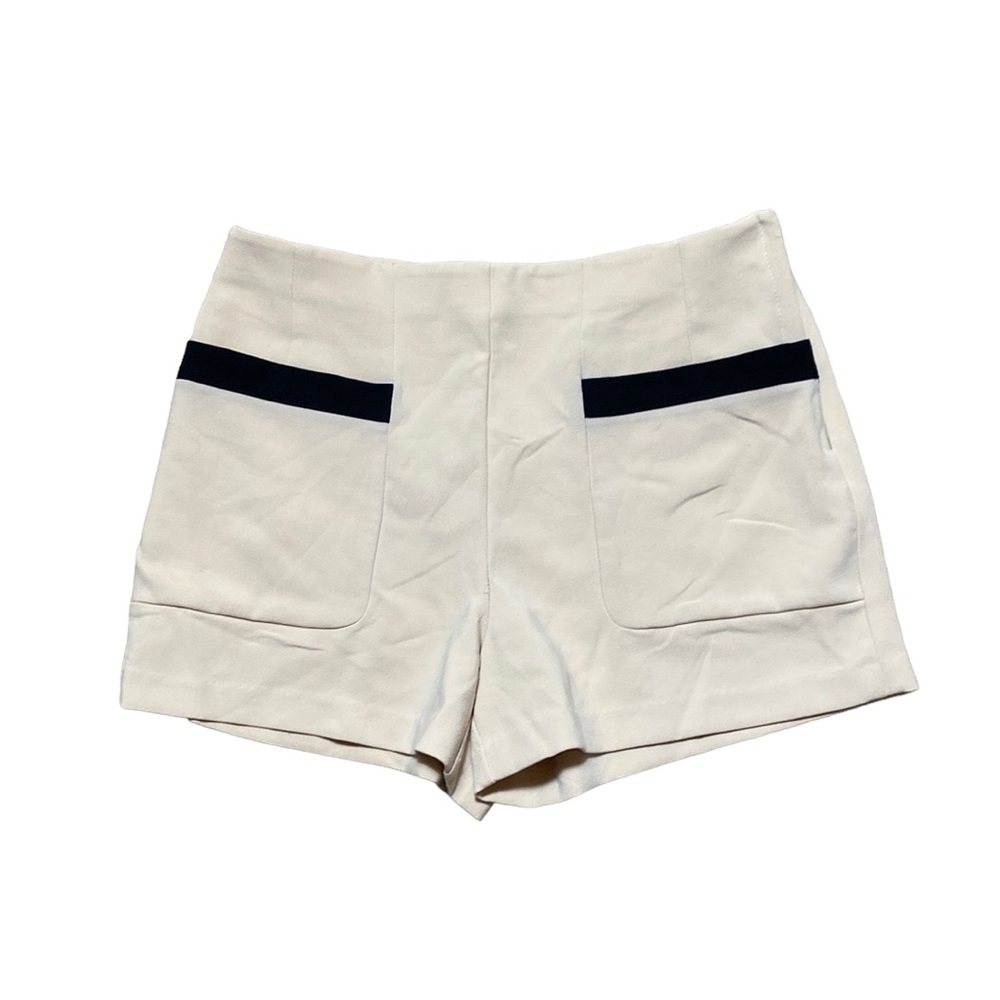 NWT Tan Black High Rise Shorts M